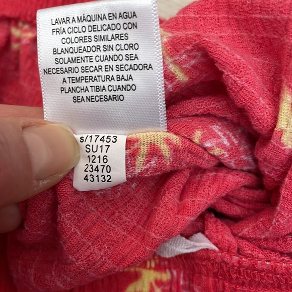 Charter Club Intimates Hot Pink with Yellow & White Palm Trees Women’s PJ Shorts - Picture 6 of 9